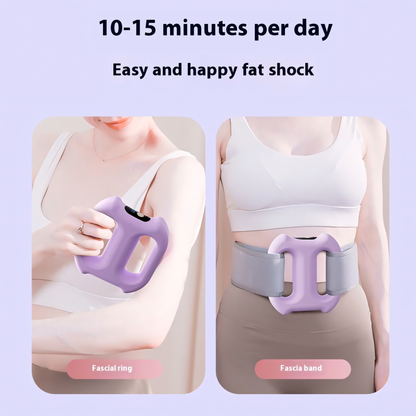 Riva SculptPro™ Double-Rod Vibration Massage Belt | 5-Level Core Toning & Fascia Massager | 3 Smart Frequency Modes | USB Rechargeable