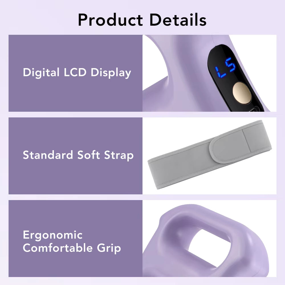 Riva SculptPro™ Double-Rod Vibration Massage Belt | 5-Level Core Toning & Fascia Massager | 3 Smart Frequency Modes | USB Rechargeable